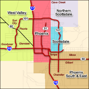 Phoenix - Scottsdale Lodging Map