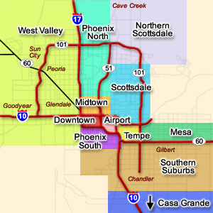 Phoenix - Scottsdale Lodging Map